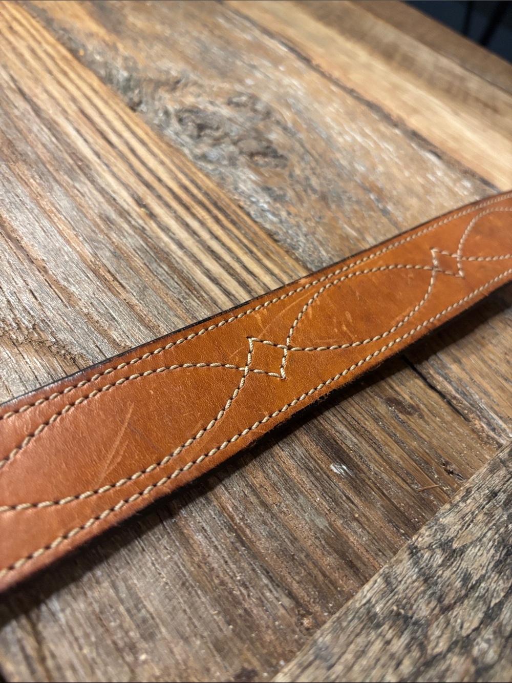BIANCHI vintage leather belt with solid brass buckle size 38-42 - Picture 9 of 16